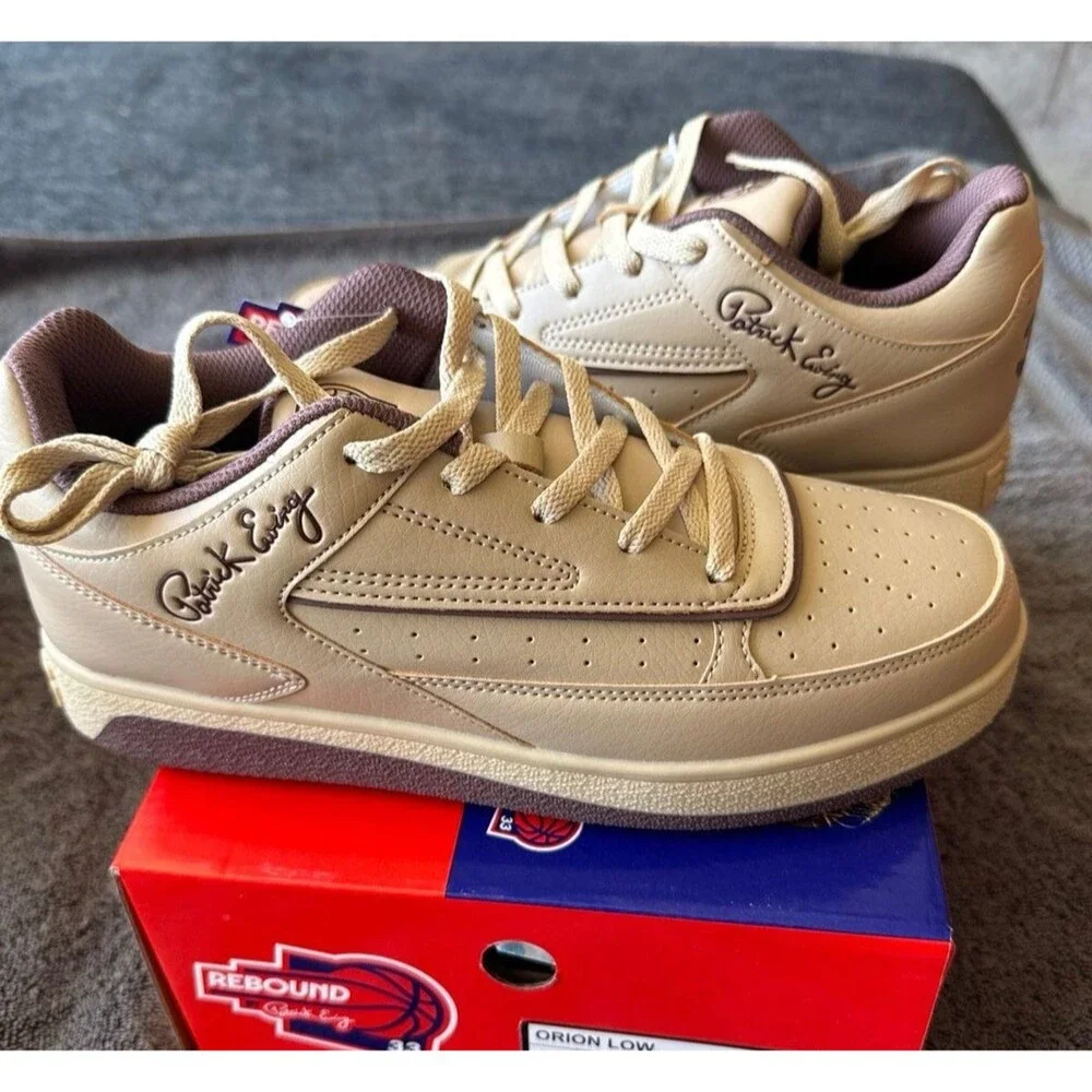 Patrick Ewing Rebound Orion Low Men’s Size 8 Irish Cream/Maroon Color way - Picture 1 of 8
